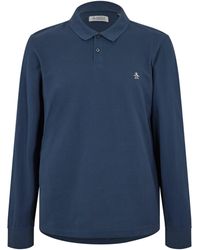 Original Penguin - Cotton Long Sleeve Polo Shirt - Lyst