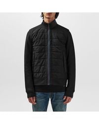 Paul Smith - Sports Stripe Mixed Media Hybrid Jacket - Lyst