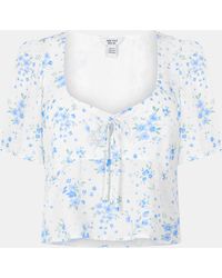 Jack Wills - Jw Keyhole Short-Sleeve Blouse - Lyst