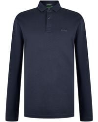 BOSS - Pirol Long-Sleeve Polo Shirt, Timeless Design - Lyst