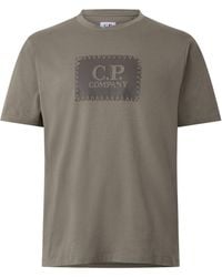 C.P. Company - Block Logo Regular Fit T-Shirt - Lyst