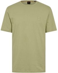 BOSS - Tales T-Shirt With Logo Patch Premium Cotton - Lyst