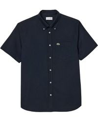 Lacoste - Short Sleeve Oxford Shirt - Lyst