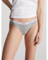 Calvin Klein - Logo Thong - Lyst
