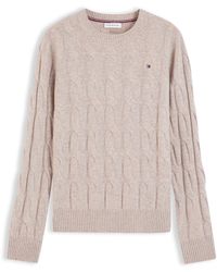 Tommy Hilfiger - Tommy Wool Cbl Knit Ld64 - Lyst