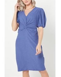 Be You - Stretch Crepe Knot Front Dress - Lyst