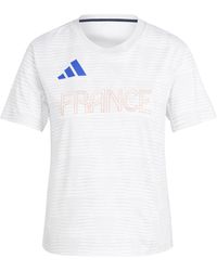 adidas - Team Trainer Short Sleeve Performance Gym Top - Lyst