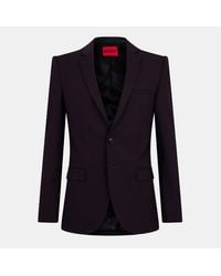 HUGO - Single Breasted Suit Jacket - Lyst