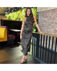 AX Paris - Croc Pattern Halter Neck Midi Dress - Lyst