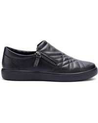Hotter - Poppy Leather Wide Fit Low-Top Trainers - Lyst