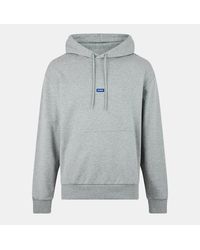 HUGO - Logo Label Hoodie - Lyst