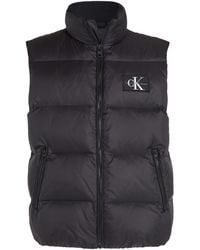 Calvin Klein - Essentials Water Resistant Down Sleeveless Short Puffer Jacket - Lyst