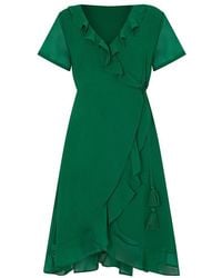 Yumi' - Frill Wrap Dress - Lyst