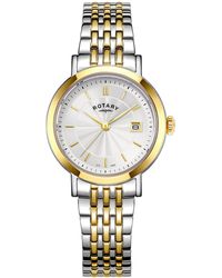 Rotary - Ladies Heritage Two Tone Ss Bracelet Watch - Lyst
