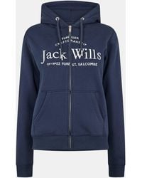 Jack Wills - Hunston Logo Zip Hoodie - Lyst