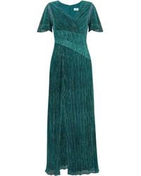 Gina Bacconi - Liz Metallic Knit Maxi Dress - Lyst