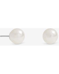 Jon Richard - Cream Small Pearl Earrings - Lyst