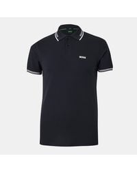 BOSS - Paul Contrast Striped Trim Short Sleeve Polo Shirt - Lyst