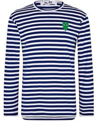 COMME DES GARÇONS PLAY - Striped Peeping Heart T-shirt - Lyst