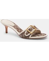 COACH - Margot Sandal In Signature Textile Jacquard - Lyst