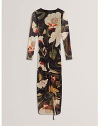 Ted Baker - Mesh Midi Bodycon Dress - Lyst