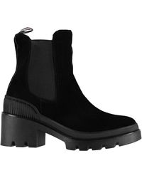 tommy hilfiger metallic cleated chelsea boot