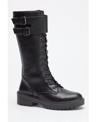 Be You - Tall Lace Up Biker Boot - Lyst