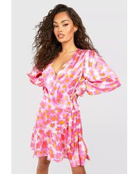 Influence - Satin Mini Skater Dress - Lyst