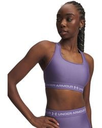 Under Armour - Crossback Medium Impact Sports Bra - Lyst