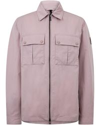 Belstaff - Stride Zip Collar Long Sleeve Overshirt - Lyst