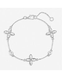 Jon Richard - Plated And Crystal Clover Bracelet - Lyst