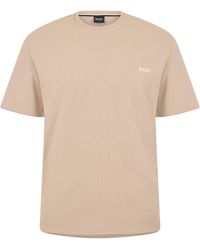 BOSS - Bodywear Waffle T-Shirt With Structured Design - Lyst
