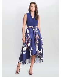 Gina Bacconi - Megan Sleeveless Floral High Low Dress - Lyst