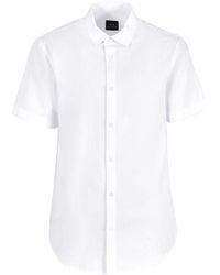 Armani Exchange - Seersucker Short Sleeve Shirt - Lyst
