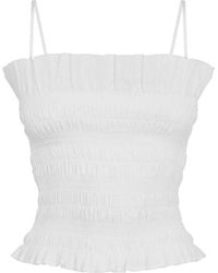 ANDAMANE - Suri Smock Tube Bandeau Top - Lyst