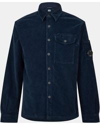 C.P. Company - Lens Single Pocket Long Sleeve Corduroy Shirt - Lyst