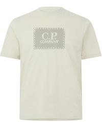 C.P. Company - Block Logo Regular Fit T-Shirt - Lyst