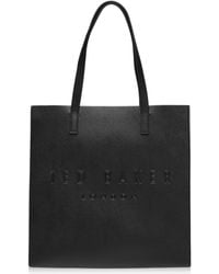 Ted Baker - Soocon Large Faux Crosshatch Leather Tote Bag - Lyst