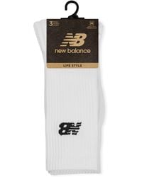 New Balance - Everyday Crew Socks 3-Pack Adults - Lyst