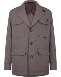 Brioni - Seersucker Long Sleeve Blazer - Lyst