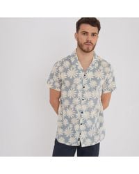 Threadbare - Short Sleeve Floral Print Cotton Shirt - Lyst