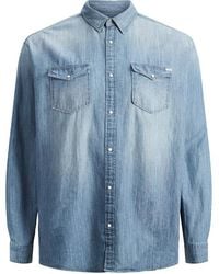 Jack & Jones - Denim Shirt Plus Size - Lyst