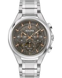 Bulova - Curv Stainless Steel Classic Analogue Watch - Lyst