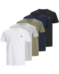 Jack & Jones - 5-pack Short Sleeve T-shirt - Lyst