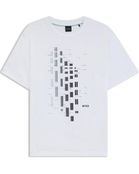 BOSS - Hbg Grx Degradé Geometric Print T-Shirt - Lyst