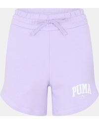 PUMA - High Waist Woven Tracksuit Shorts - Lyst