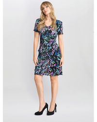 Gina Bacconi - Rowan Plisse Tiered Shift Dress - Lyst