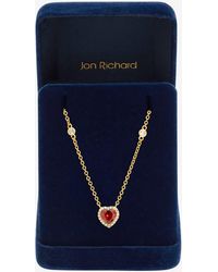 Jon Richard - Plated And Heart Pendant Necklace - Lyst