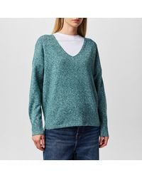 ONLY - Rica Long-Sleeve V-Neck Knitted Top - Lyst