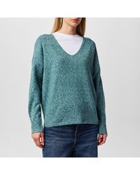 ONLY - Rica Long-Sleeve V-Neck Knitted Top - Lyst